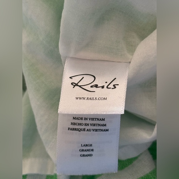 Rails Caralyn cayman green stripe mini dress- Large - Picture 9 of 11